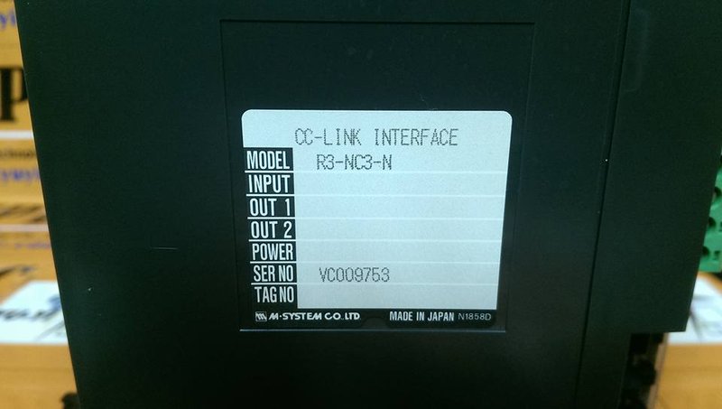 M-SYSTEM R3-NC3-N CC-LINK INTERFACE MODULE - PLC DCS SERVO Control 